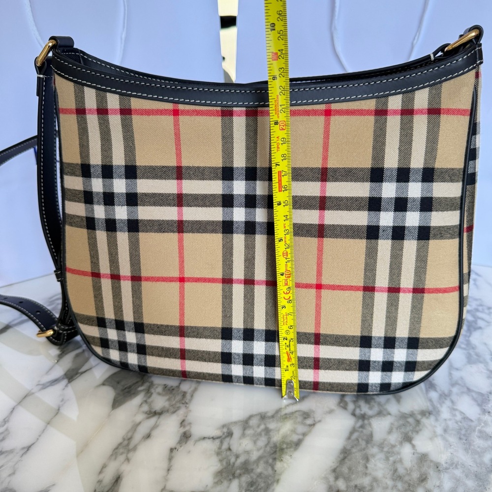 Burberry Small Vintage Check Hobo Shoulder Bag Archive Beige 8111415 - Picture 10 of 16